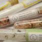 NEW BATH SALTS IN A 8'' GLASS TUBE-bath soak, bath salts -432