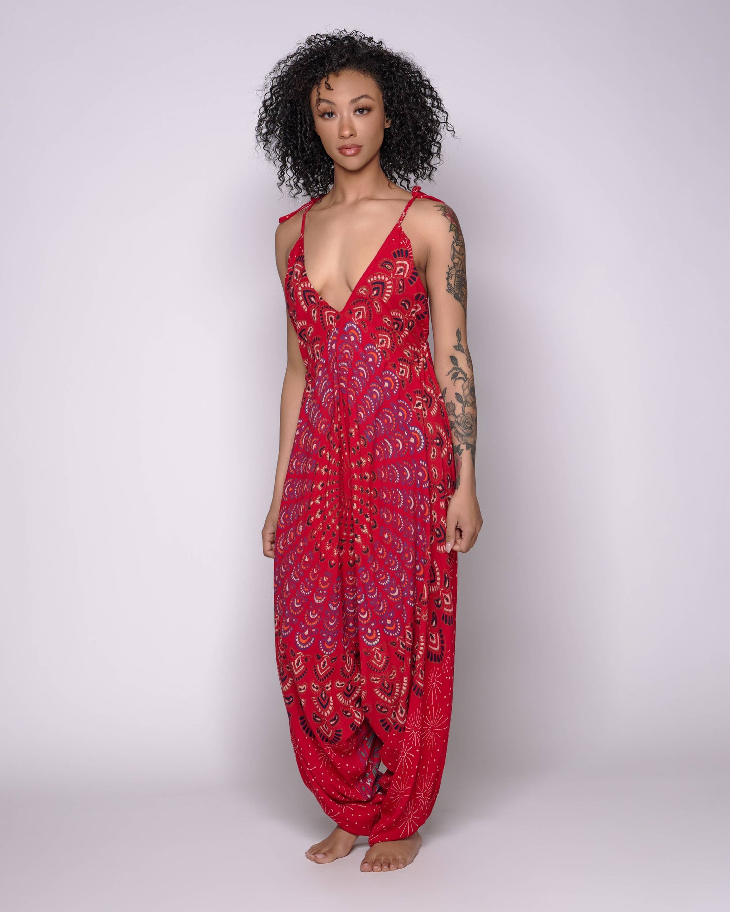 BoHo  Red Romper