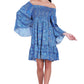 Digital Print Off Shoulder Dress