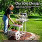 White 3-Tier Fir Wood Plant Stand with Chalkboard