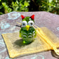 Glass Owl Sitter Miniature Collectible Figurine