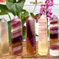 Natural Rainbow Fluorite Obelisk Tower Point Crystal