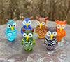 Glass Owl Sitter Miniature Collectible Figurine