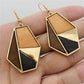 Wood Geometric Earrings