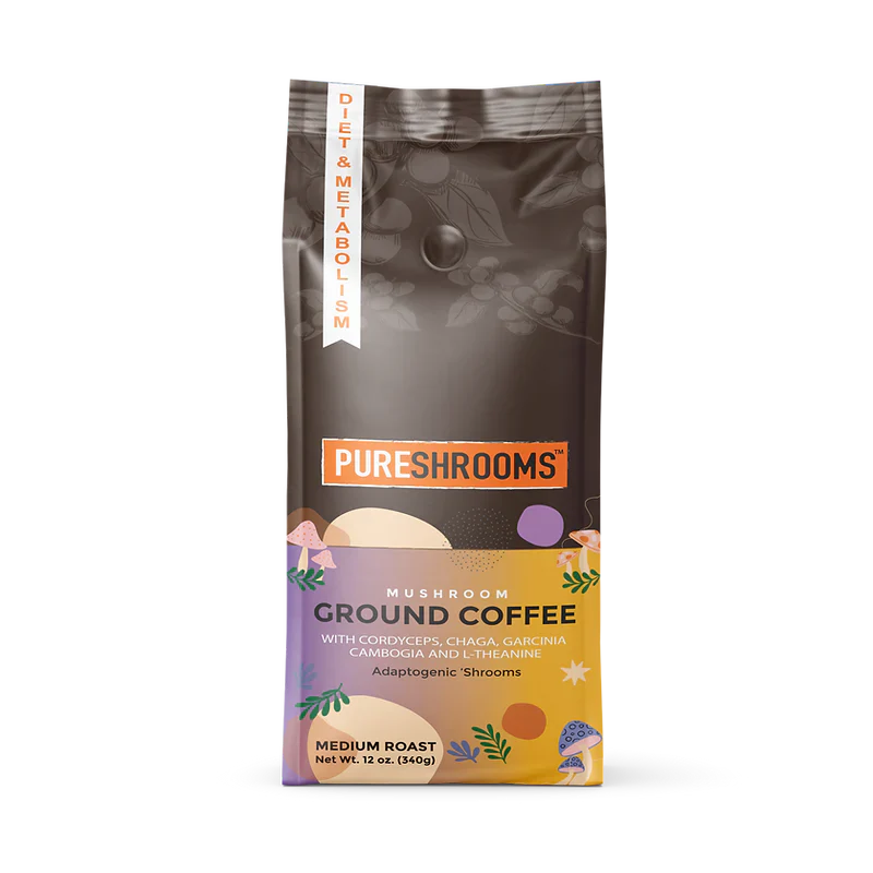 PureShrooms Energize Mushroom Ground Coffee