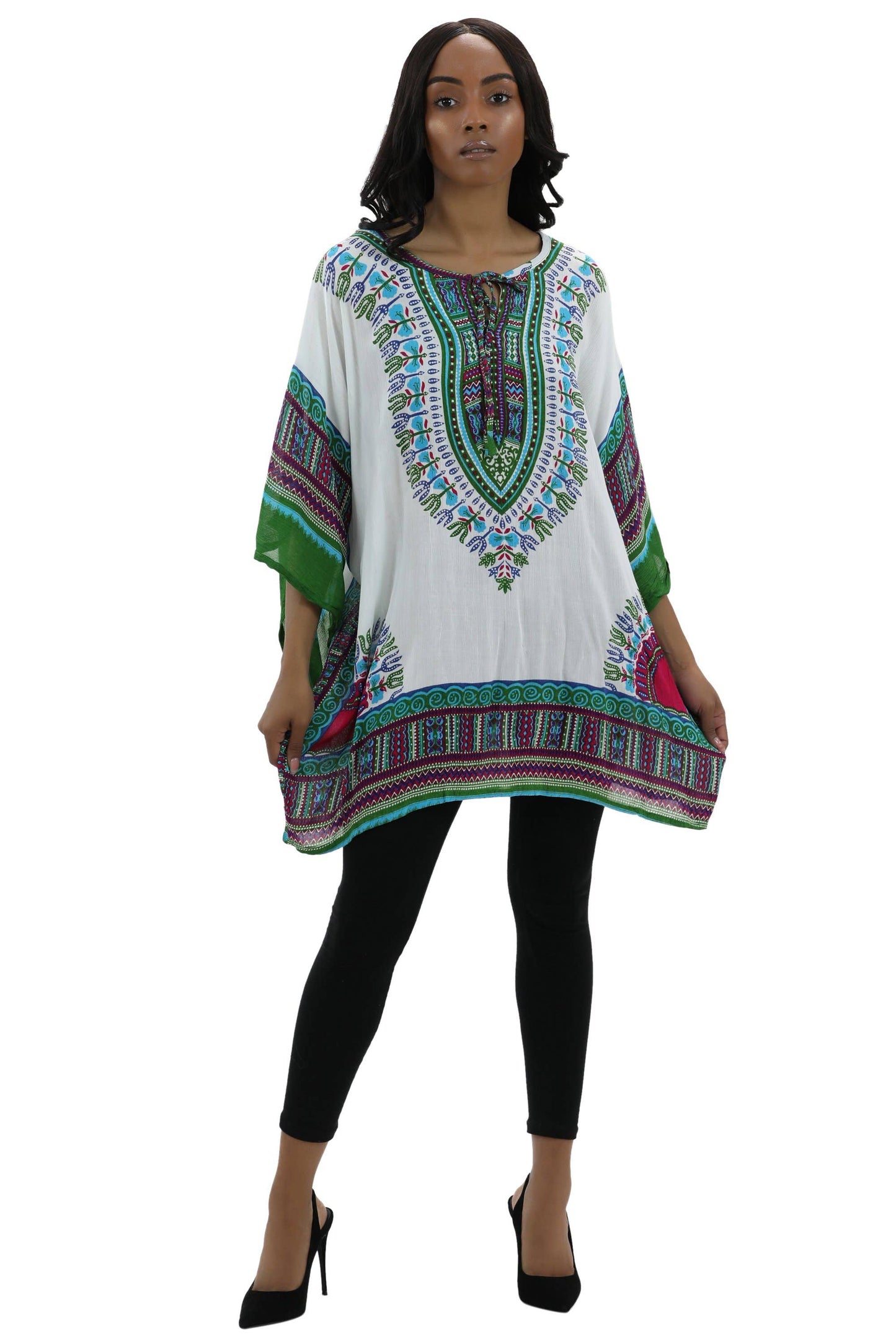 Traditional Dashiki Print Cover Up