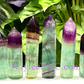 2 Lb Natural Watermelon Fluorite Obelisk Tower Crystal