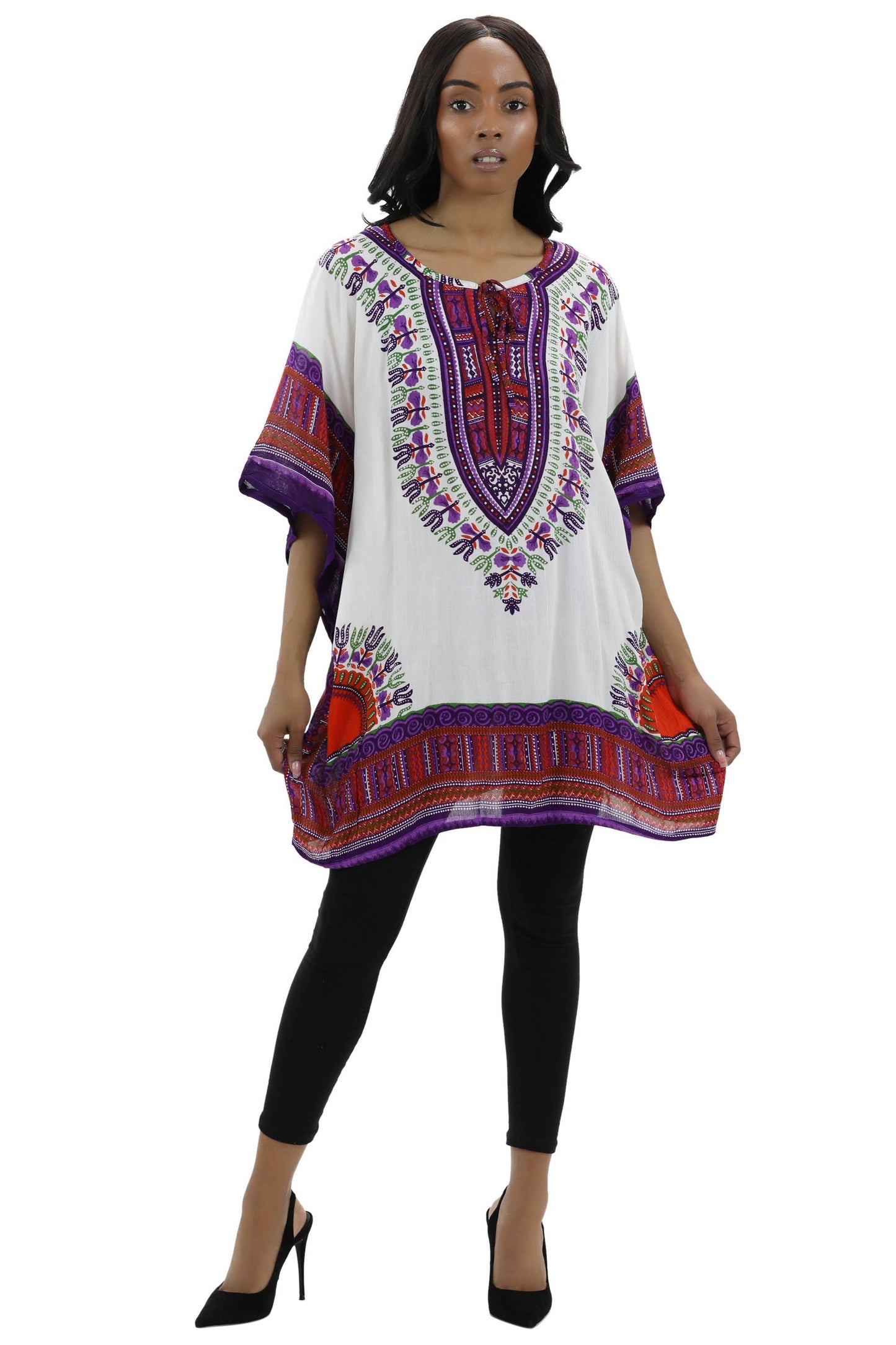 Traditional Dashiki Print Cover Up