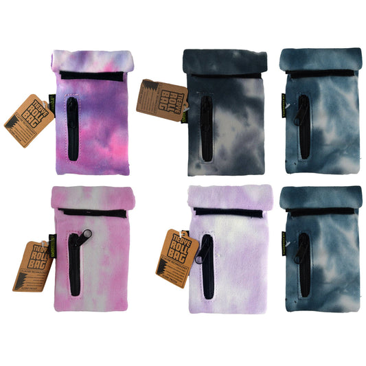 Smokezilla Tie Dye Roll Bag with Zipper Assortment- 6/Pack