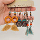 Three Pairs Set Boho Earrings In Different Styles