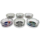 Smokezilla Glow In The Dark Glass Ashtray Assortment- 6/Pack