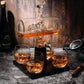 Motorcycle Decanter Set For Whiskey And Wine 1100ml Hand Blown Glass With Spigot