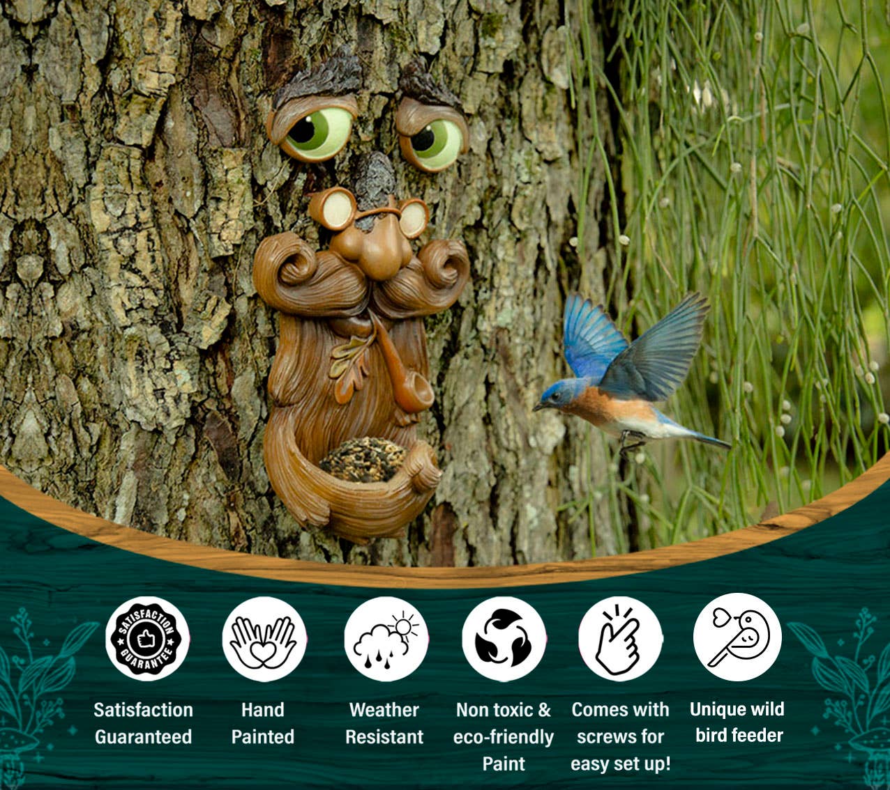 Tree Face bird feeder