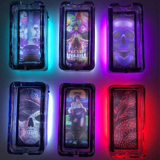 Smokezilla Underglow Light Up Ashtray Assortment- 6/Pack