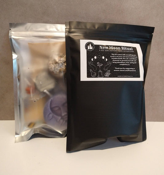 New Moon Ritual, Complete Spell Kit to Set Intentions