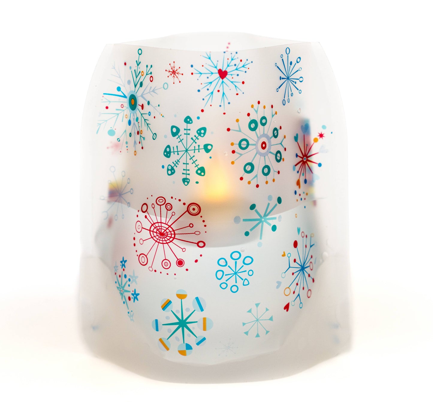 Luminary - Flakey - Christmas Noel with Snowflakes