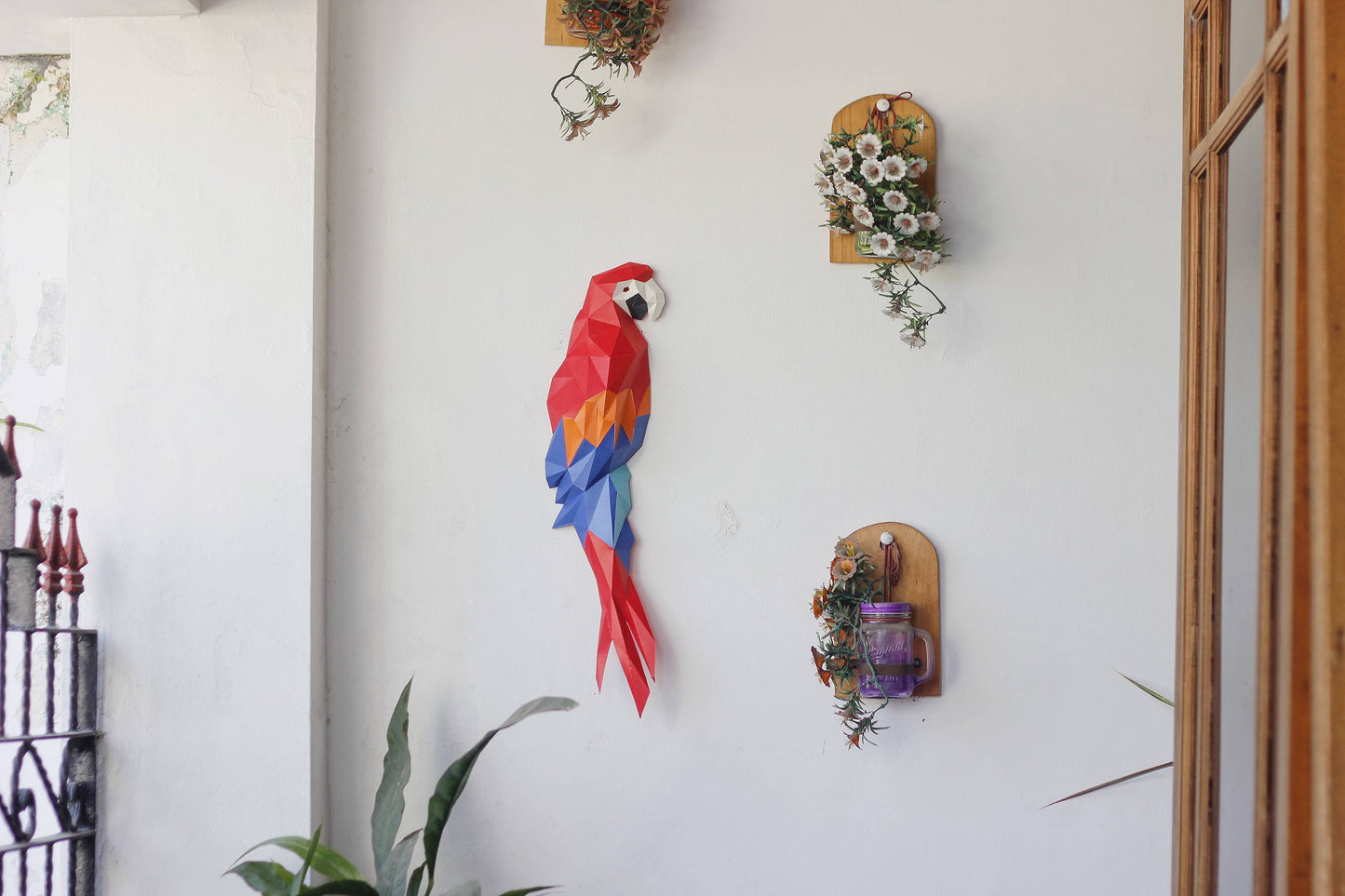 Macaw 3D PaperCraft Origami Wall Art