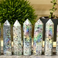 Aura Kiwi Jasper Obelisk Tower Crystal Point