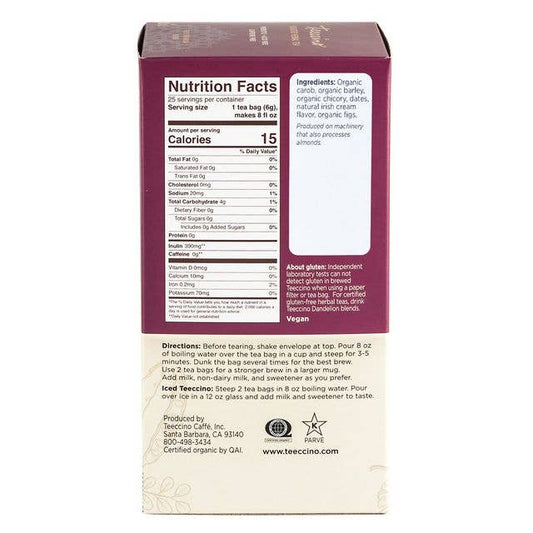 Irish Cream Roasted Herbal Tea- 83% Organic