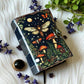 Handmade Leather Journal Blank Vintage Notebook With Mushroom Print Gift Idea