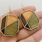 Wood Geometric Earrings