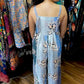 Baby Blue Cherry Blossom Romper for Springtime Comfort and Style