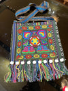 Hand Beaded Multicolored Crossbody Bag With Adjustable Strap