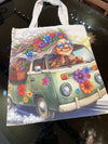 Grammy Peace Bus Tote Bag Vintage Design Durable Everyday Carryall