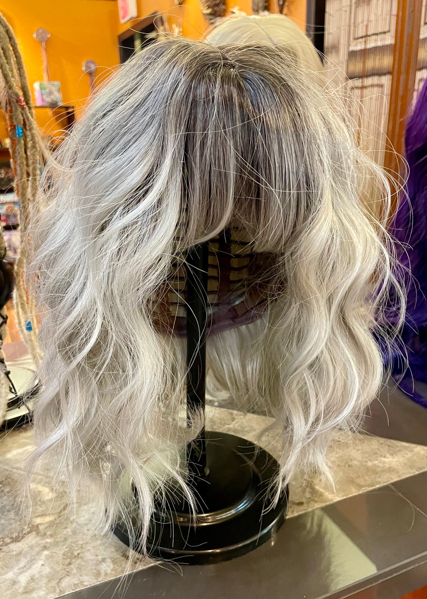 Gray and Silver Wig Lightweight Shimmer for Cosplay