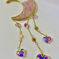 Moon Crystal and Stone Sun Catcher by The Enchanted Bazaar