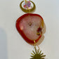 Crystal Sun Catchers With Prism Pendants Agate Slices