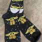 Baby Yoda Calf High Socks Soft Stretch Knit Galaxy Themed for Star Wars Fans