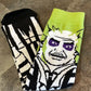 Beetlejuice Calf High Socks With Bold Colorful Graphics