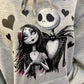 Jack And Sally Fleece Hoodie Cozy Halloween The Nightmare Before Christmas