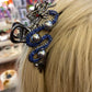 Shimmering Blue Stones Dragon Hairclip for Enchanted Hairstyles