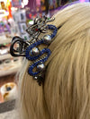 Shimmering Blue Stones Dragon Hairclip for Enchanted Hairstyles