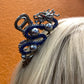 Shimmering Blue Stones Dragon Hairclip for Enchanted Hairstyles