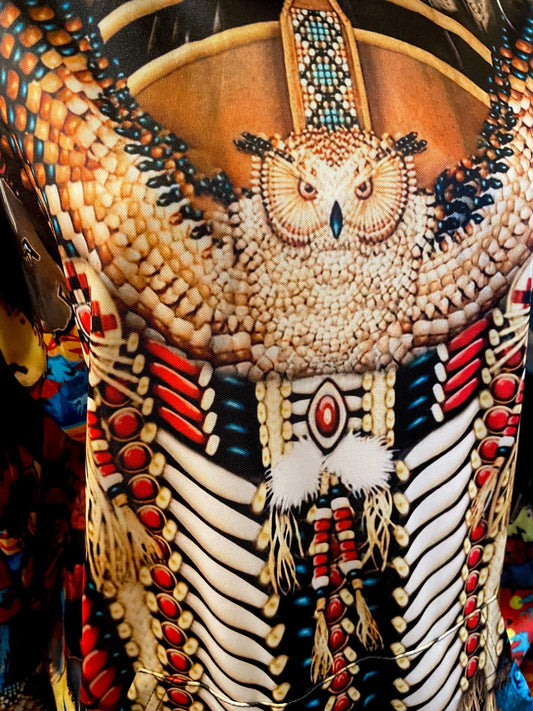 3D Native American Owl Hoodie