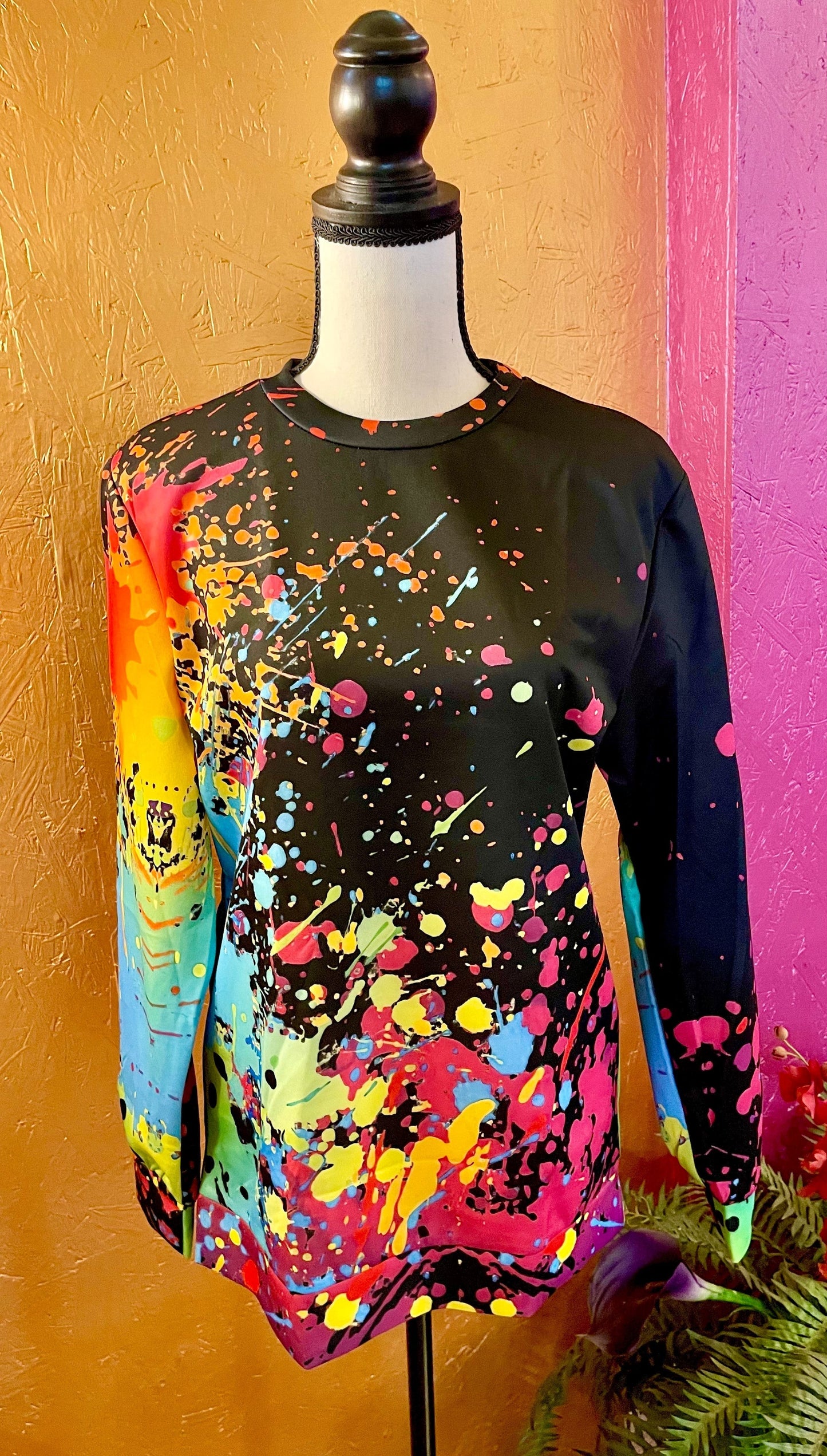 3D Paint Spatter Top