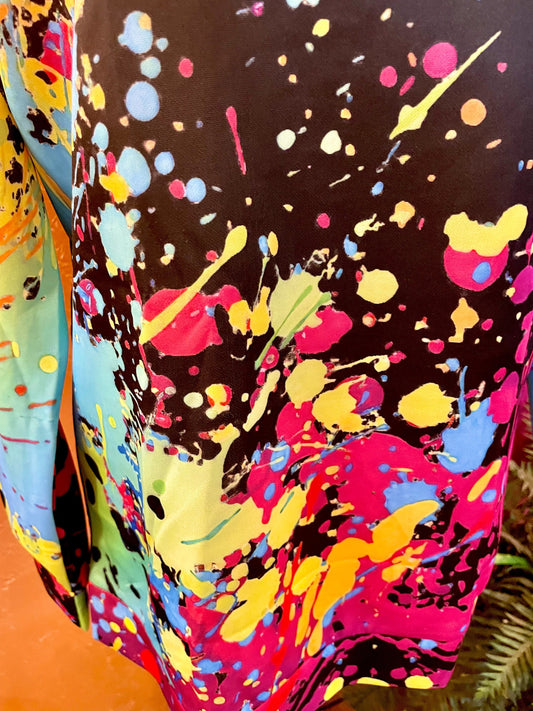 3D Paint Spatter Top