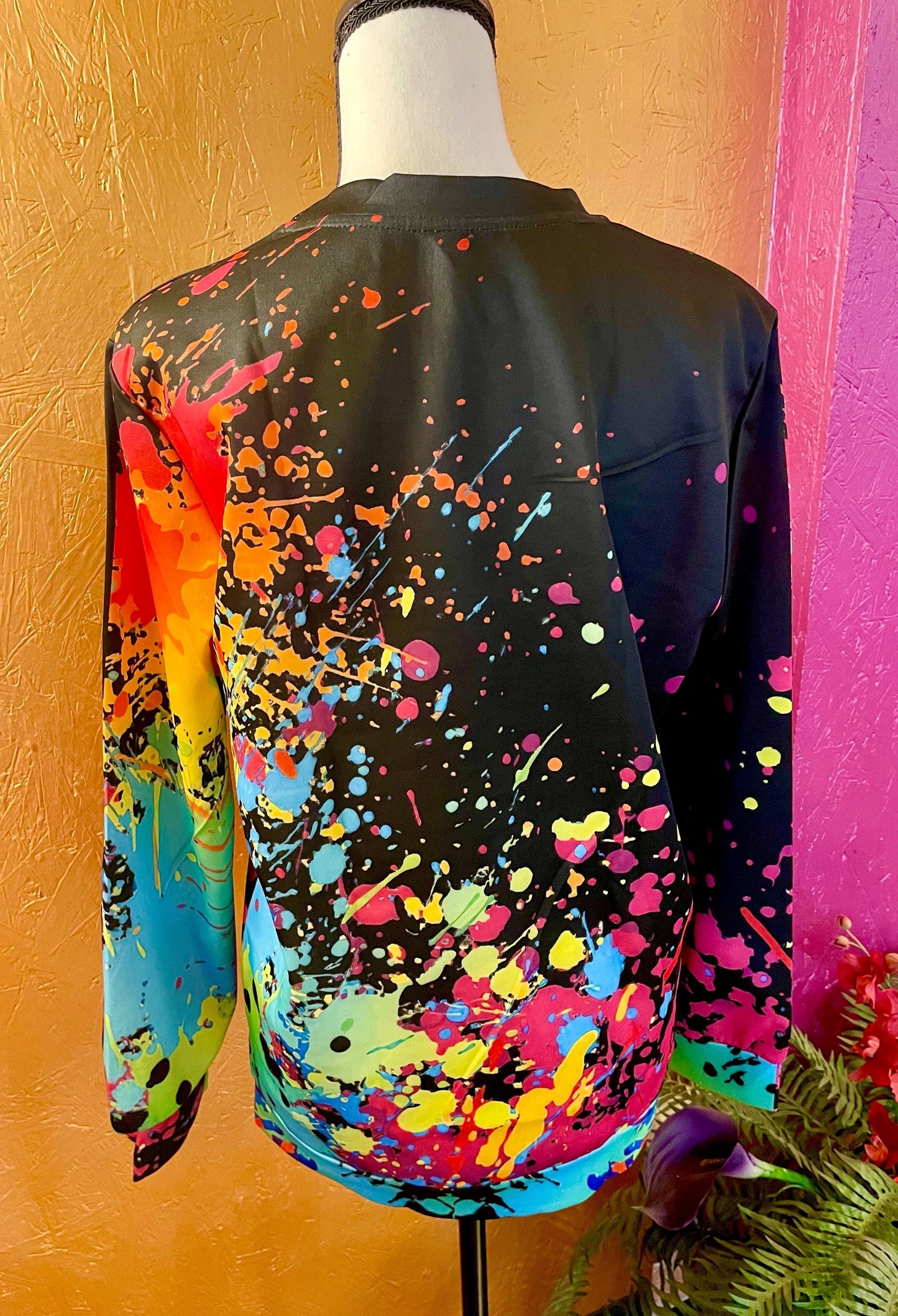 3D Paint Spatter Top