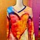 Ladies Multi Colored Heart Design Top