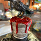 Raven Misty Moon Bottle With LED Lights Handcrafted Glass Art Piece