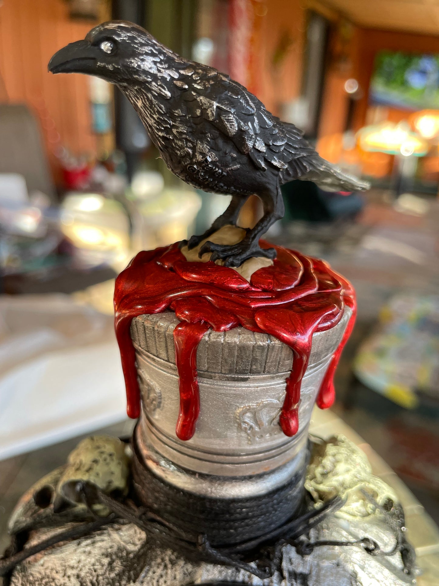 Raven's Mystical Night Handcrafted by artist Nickie Bradley