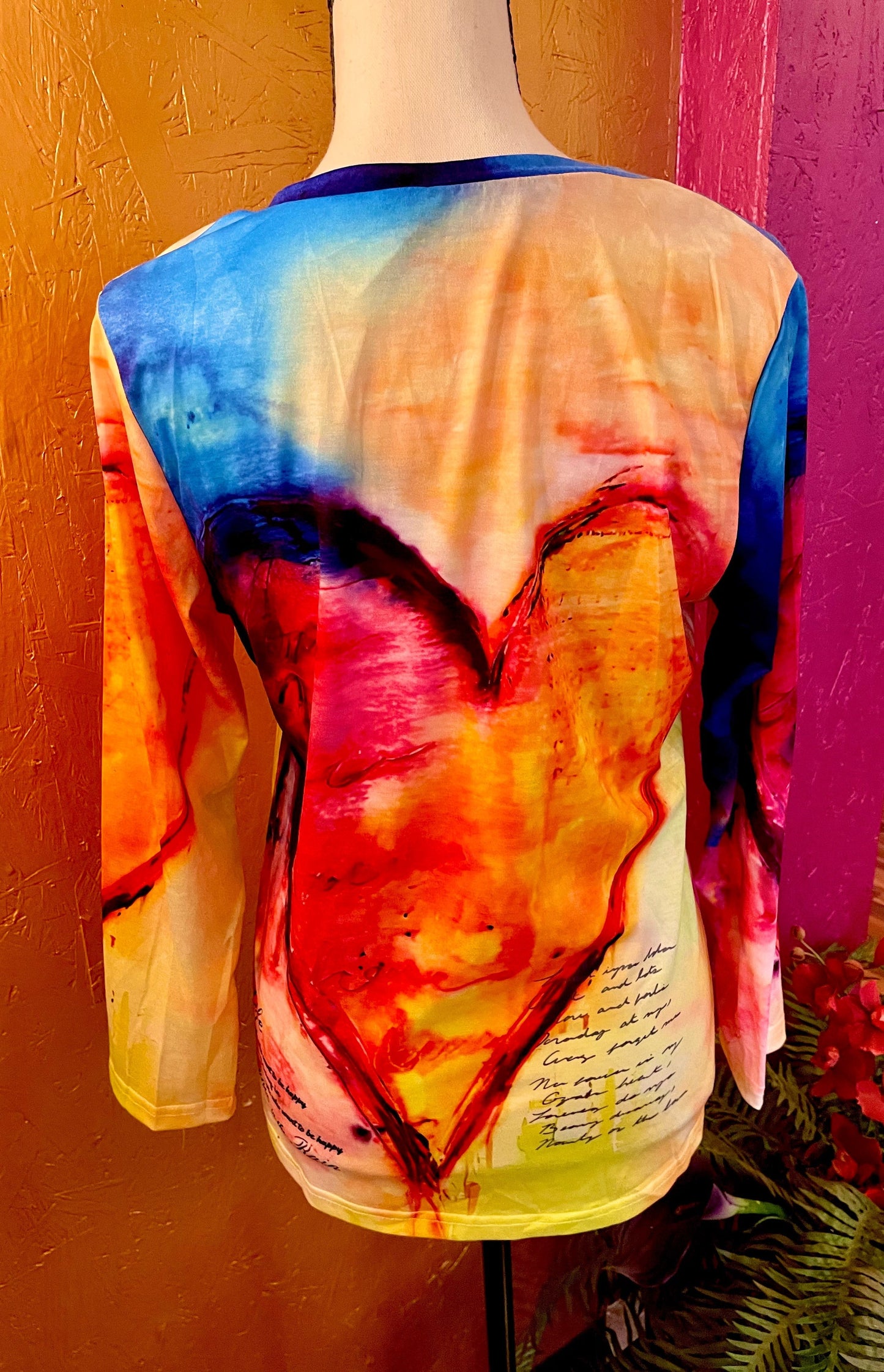 Ladies Multi Colored Heart Design Top
