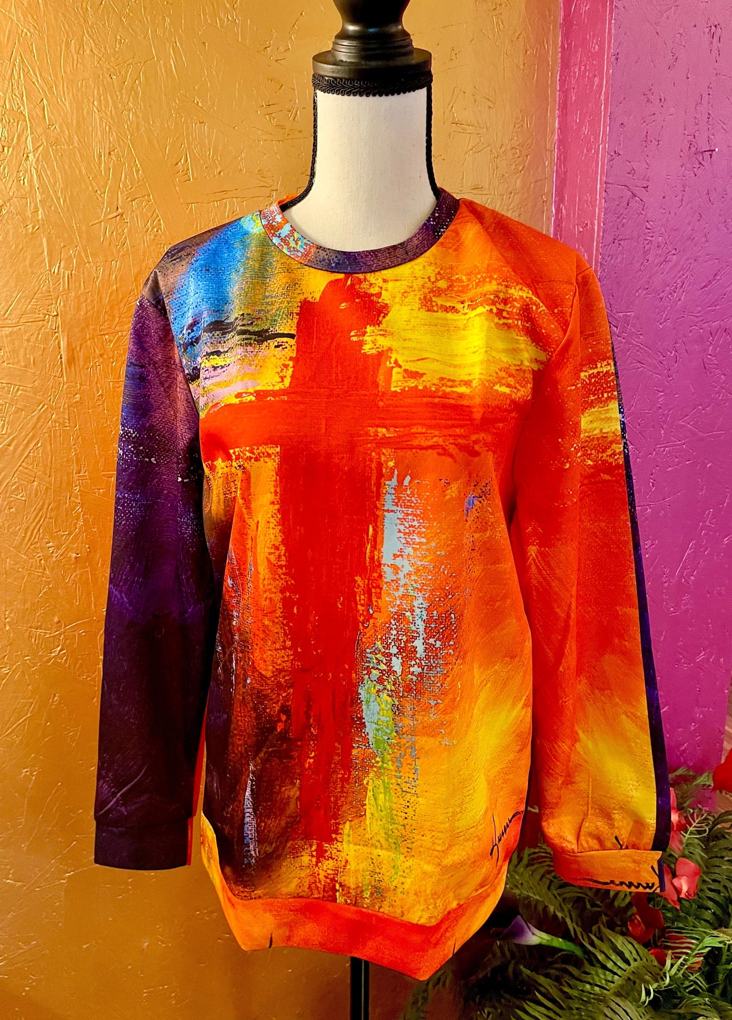 Colorful Cross Pullover