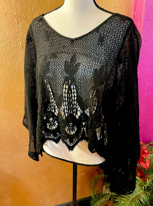 Crocheted Bat Wing Top