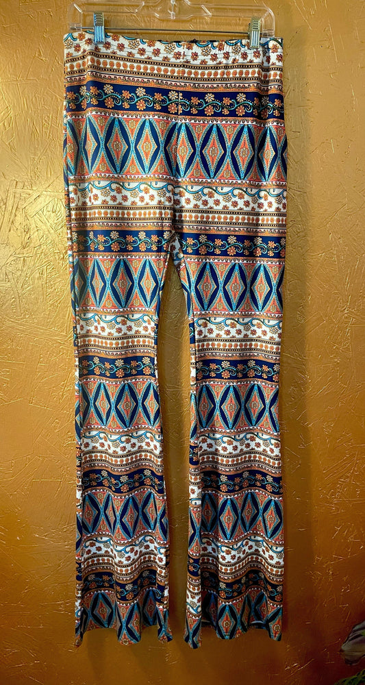 Colorful Print Flare Leggings