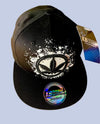 Black Flat Billed Cannabis Hat