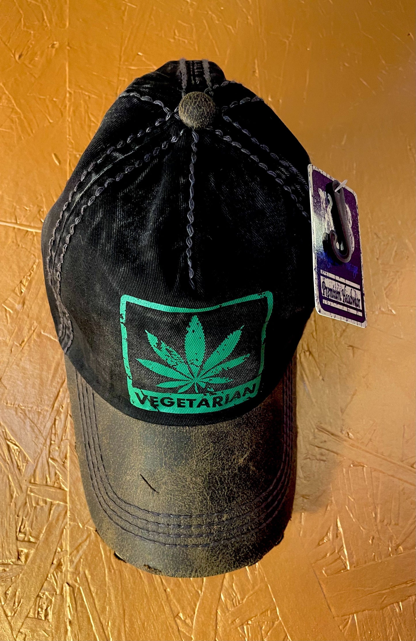 Distressed Cannabis Hat